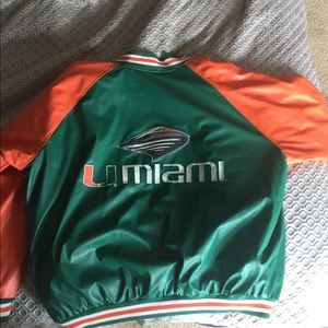 Vintage University of Miami letterman jacket.
